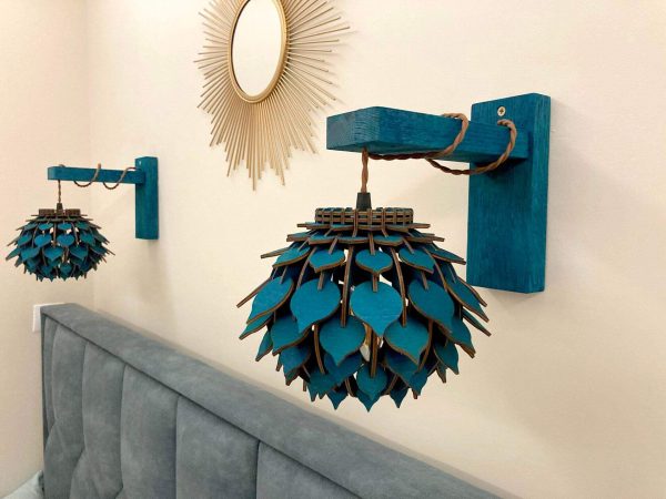 Falikar fa lámpa, fa esőcsepp medál tetőtéri lámpa világítás étkező otthoni világítás dekoráció