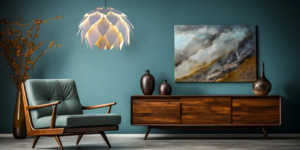 fából készült vénusz virága lámpa, mennyezeti lámpa, világítás otthonunkba