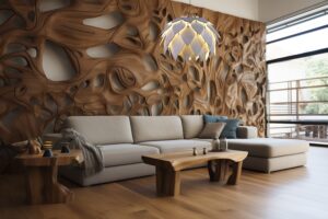 fából készült vénusz virága lámpa, mennyezeti lámpa, világítás otthonunkba